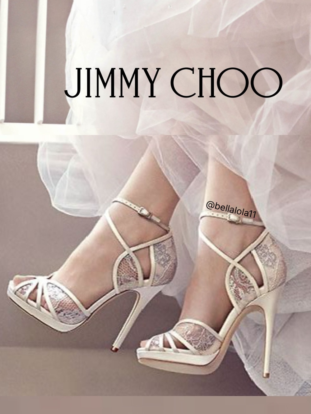AUTHENTIC JIMMY CHOO ITALIAN LACE HEELS